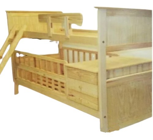 Cama Superpuesta Con Cuna Funcional Pino Reforzada