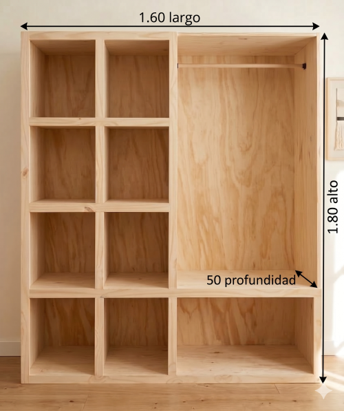 Modulo Vestidor 160x50x180