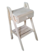 Mesa de Luz Eco - Estante Tablita y Cajón